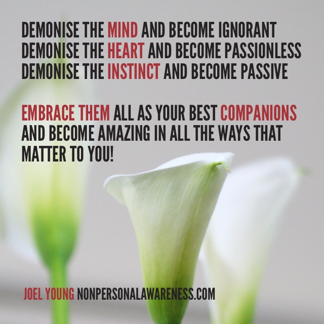 Embrace Mind Heart and Instinct